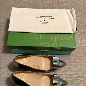 Kate Spade Heels with Metallic Bow